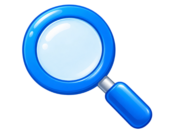 Magnifying glass representing sensory profile