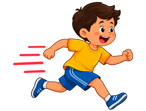 Child constantly running and moving
