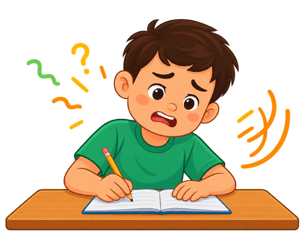 Child having difficulty concentrating