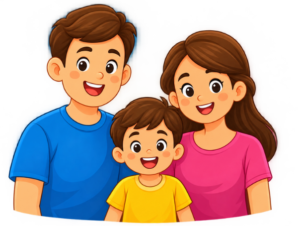 Parents and child