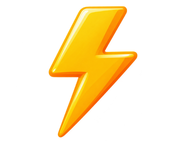 Lightning bolt representing hyperactivity